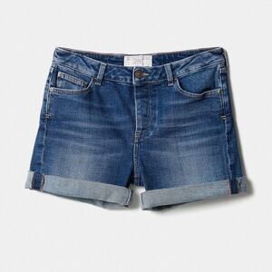 BOGO FREE! FAT FACE Women's Cotton/Elastane Denim Shorts Midwash Blue Sz 8 NWT